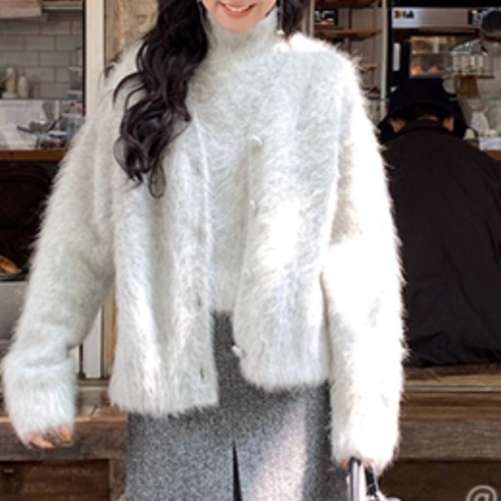 Brand New Fluffy Grey Cardigan